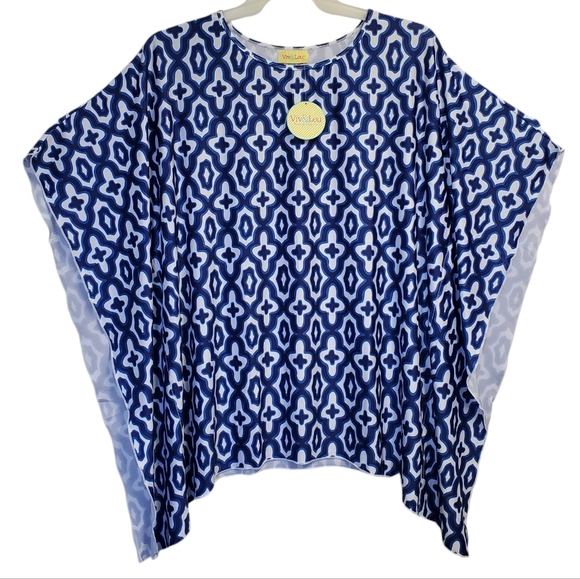 NWT Viv & Lou Women's Top/Tunic/Cover-Up Abstract Print Comfy Size L/XL - Picture 7 of 11